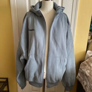 Comfrt Cloud Zip-Up Hoodie in Blue Willow, size S, NWT